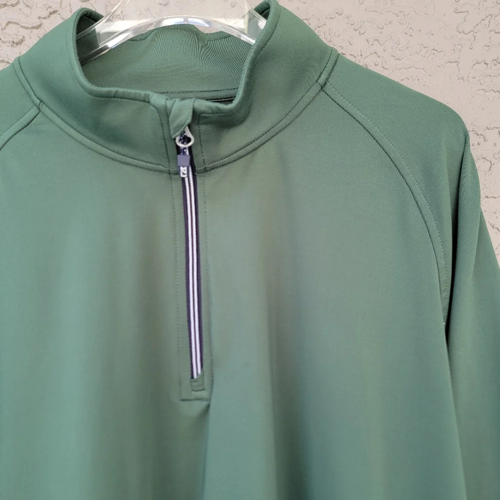 Cutter & Buck Adapt Eco Knit Stretch Quarter Zip Pullover golf Mens XXL Green